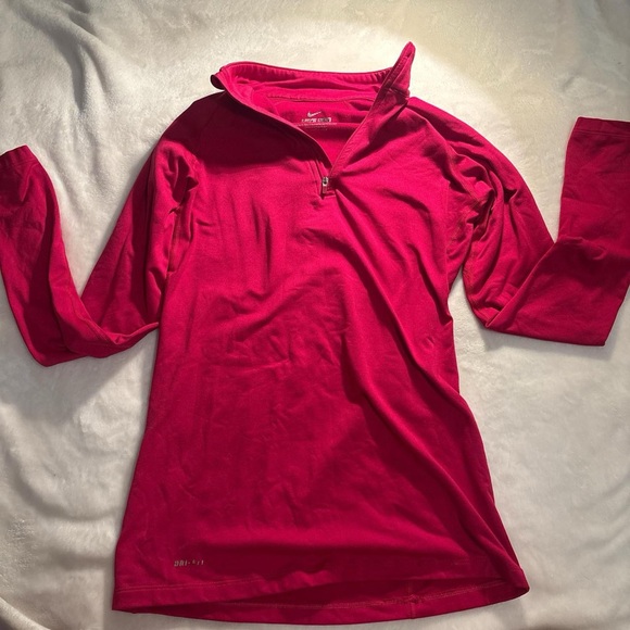 Nike Fuchsia Quarter-Zip Top - Picture 1 of 5